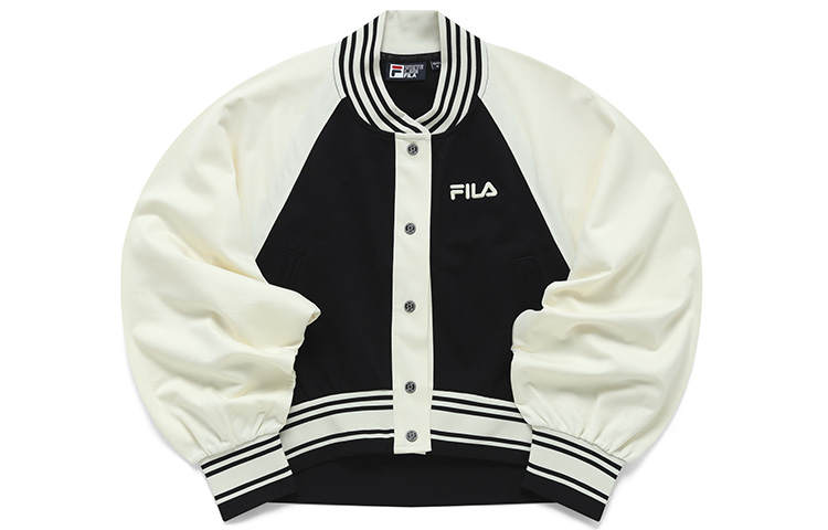 FILA Baseball Jerseys Women's Xuan White Baseball Collar Moderate