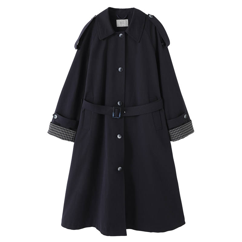 XIANGYING Trench Coats Women's Square Collar Moderate Other
