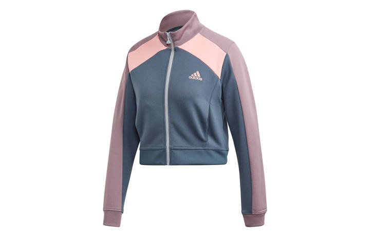 Adidas Adidas Cropped Coats Women's Ruins Blue Stand Collar Moderate