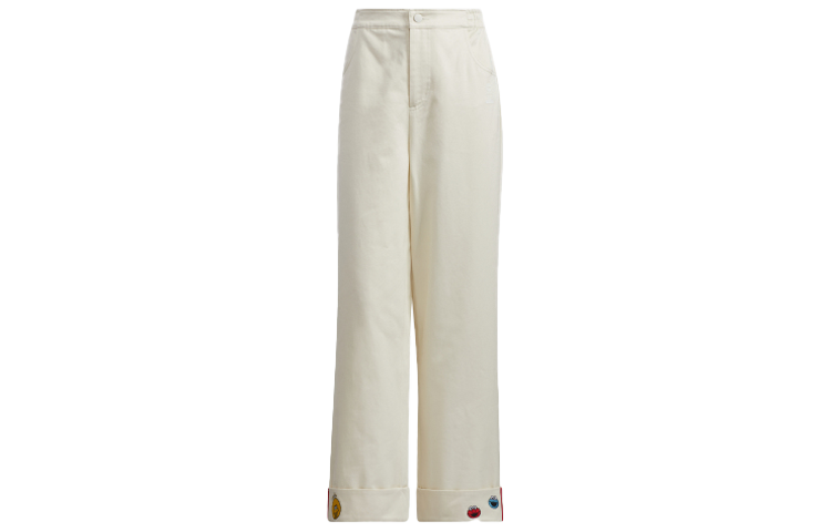 Adidas Neo X SESAME STREET Sesame Street Co Branded Collection Casual Pants Women's Pink White Moderate Straight Fit Pants