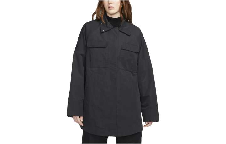 Nike Nike Trench Coats Women's Black Lapel Moderate