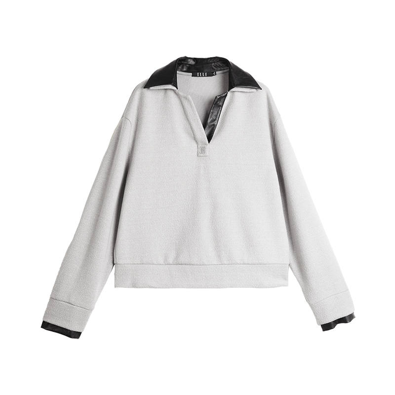 ELLE ELLE Sweatshirts Women's Lapel Moderate