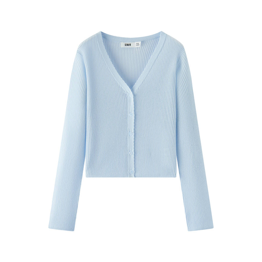 Semir Knitwear Women's V Neck Moderate Cardigan