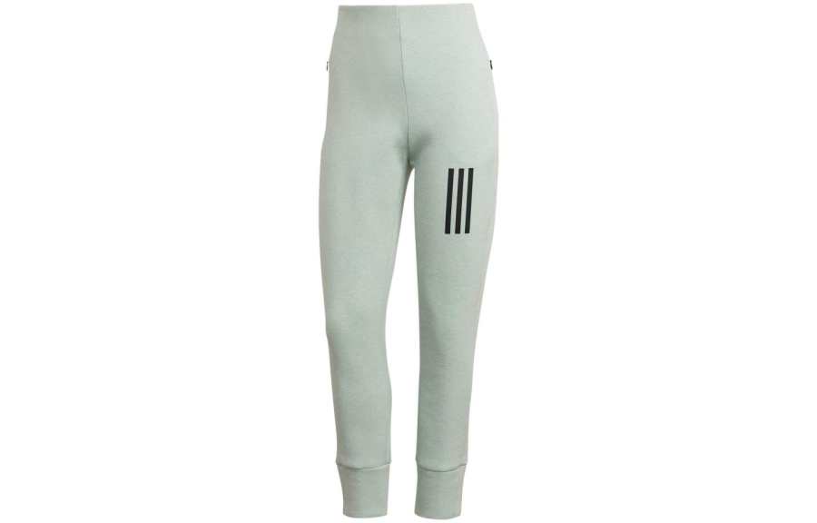 Adidas Adidas Knitted Sweatpants Women's Linen Green Moderate Slim Fit Pants