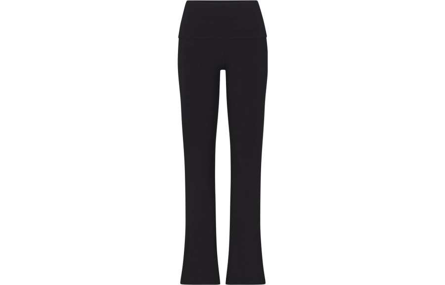 Skims COTTON JERSEY FOLDOVER PANT Casual Pants Women's Soot/Smoke Gray