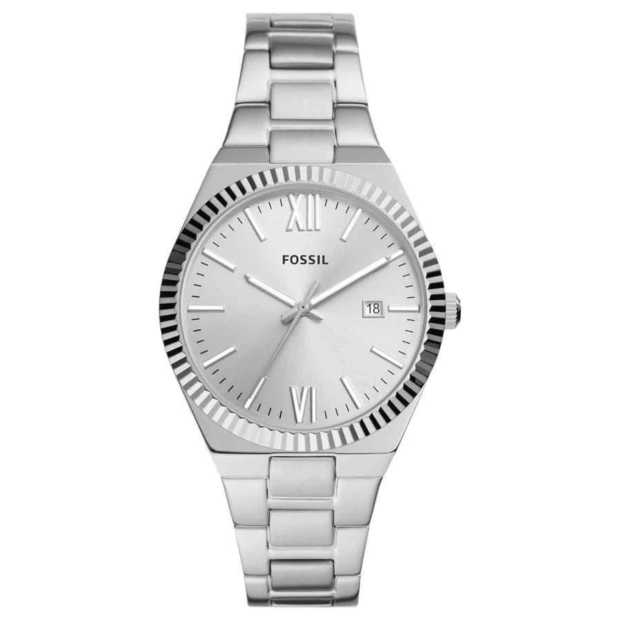 FOSSIL Wrist Watches Quartz Movement Stainless Steel Strap 38mm Silver Dial Women's Watch