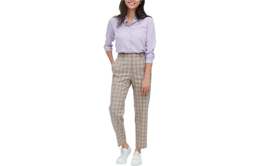 UNIQLO UNIQLO Casual Pants Women's Dark Beige Moderate Straight Fit Pants