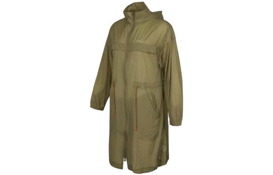 Adidas Adidas Trench Coats Women's Olive Green Hooded Moderate