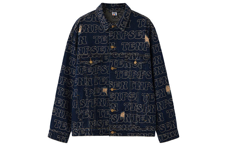 TENPSEN Denim Jackets Women's Lapel Moderate Straight Fit