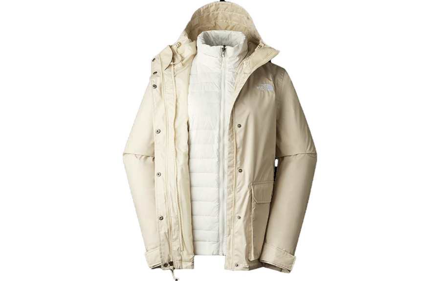 THE NORTH FACE Urban Exploration Waterproof And Windproof To Keep Warm Windbreaker Jacket Women's Beige