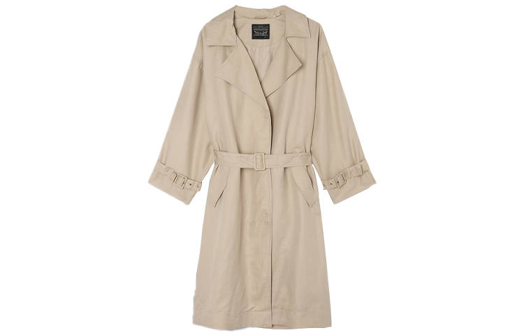 Levis Trench Coats Women's Khaki Suit Collar Moderate