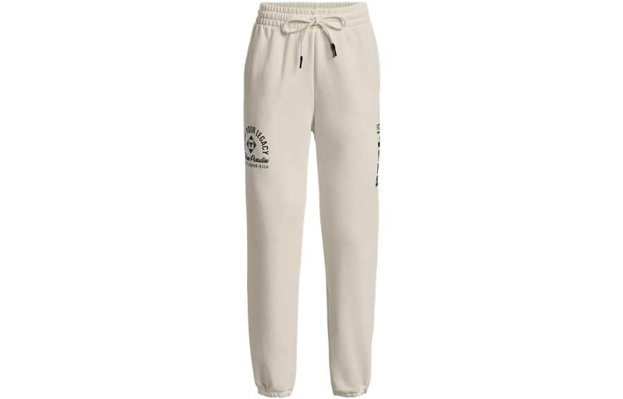 Under Armour Project Knitted Sweatpants Women's Ivory White Moderate Cuffed Pants