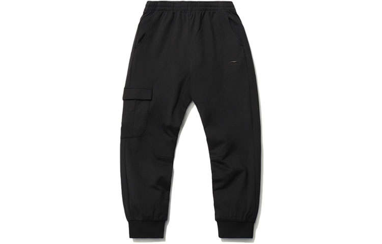 Li-Ning Li Ning Sports Fashion Collection Knitted Sweatpants Women's Black Moderate Straight Fit Pants