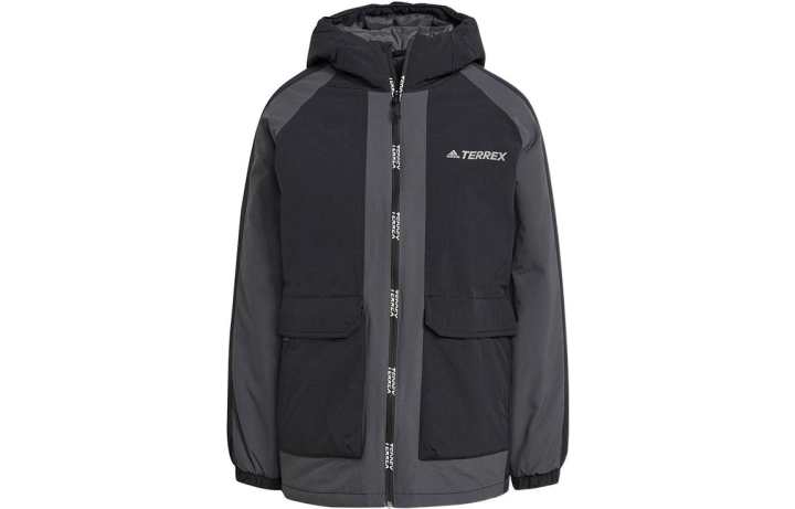 Adidas Adidas Puffer Jackets Women's Black Hooded Moderate Puffer Jacket