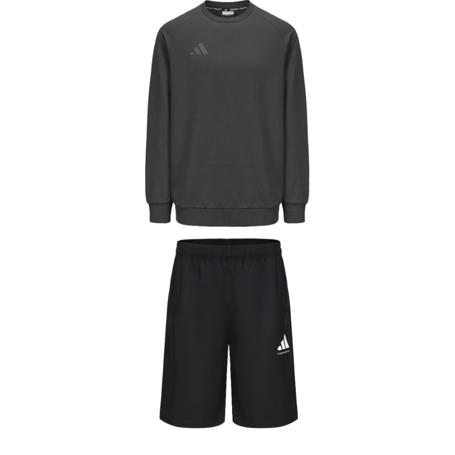 Adidas Adidas Casual Sportswear Men's Set Gray/Dark Gray+Black