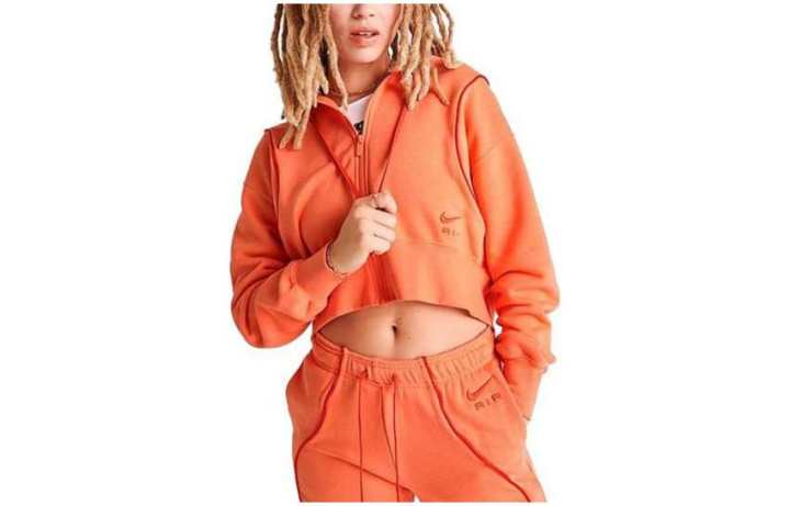 Nike Nike Cropped Coats Women's Orange Hooded Moderate