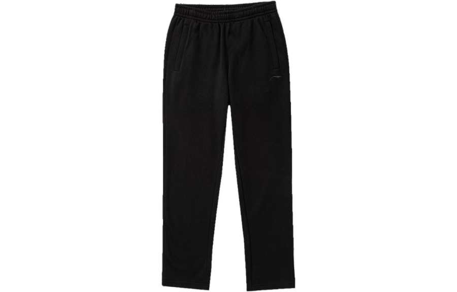 Li-Ning Li Ning Knitted Sweatpants Women's Black Moderate Straight Fit Pants