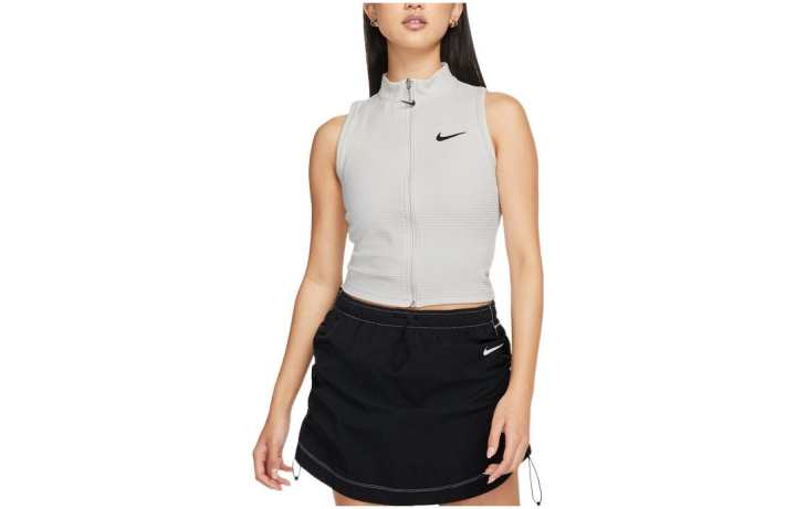 Nike Nike Vests Women's Gray Stand Collar Moderate Other