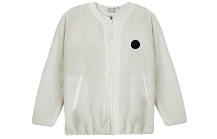 New Balance New Balance Patchwork Fleece Lined Windproof Thermal Jacket Women's White