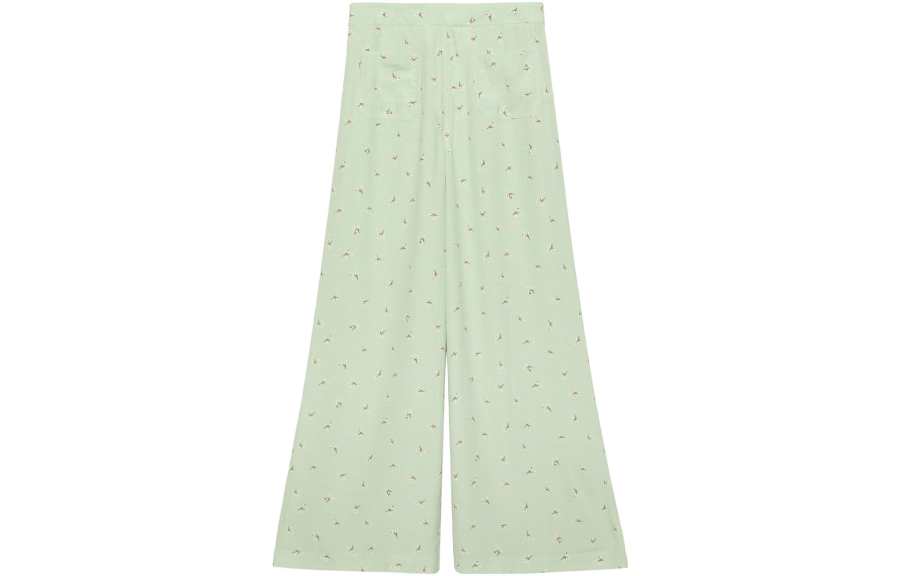 COACH Casual Pants Women's Green Moderate Straight Fit Pants