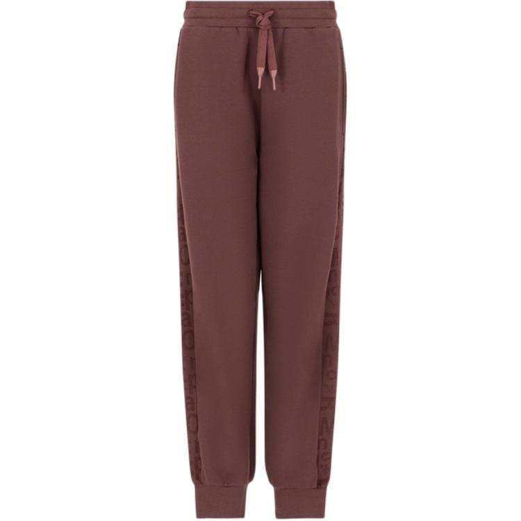 EMPORIO ARMANI EA7 FW24 Casual Pants Loose Fit Women's Dark Purple Red