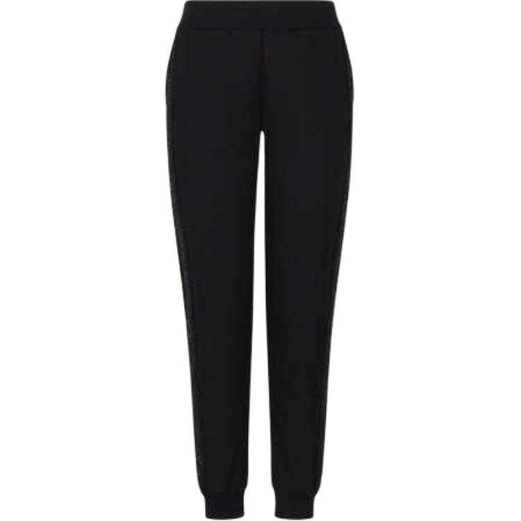 EMPORIO ARMANI EA7 Knitted Sweatpants Women's Black Moderate Other