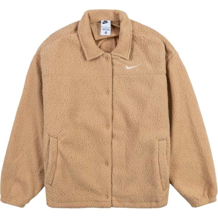 Nike Nike Velvet Jackets Women's Khaki Lapel Moderate