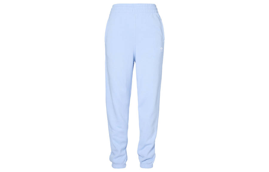 Adidas Originals Knitted Sweatpants Women's Light Pink Blue Moderate Cuffed Pants