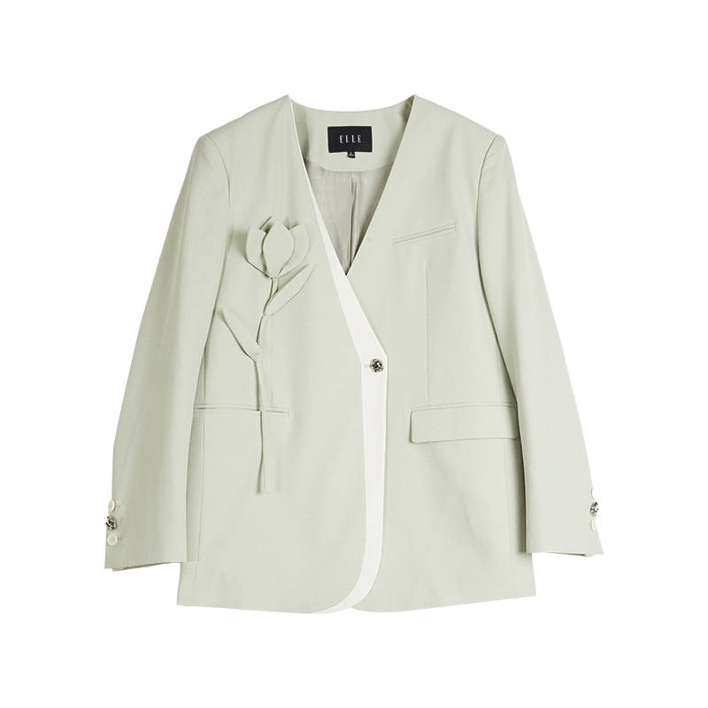 ELLE Business Suits Women's V Neck Moderate