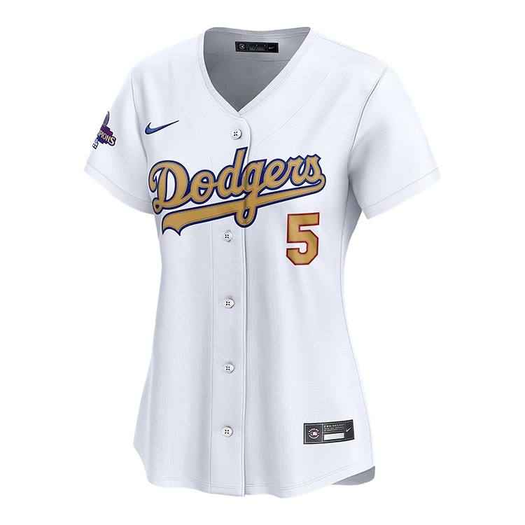 Nike Nike Freddie Freeman Los Angeles Dodgers 2024 World Series Champions Gold Women's's Nike Dri FIT Adv Mlb Limited Jersey
