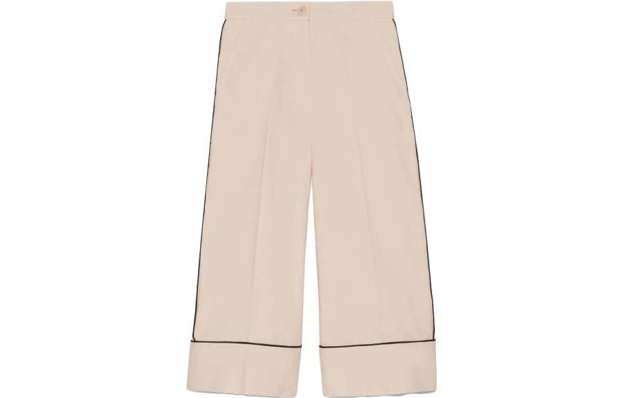 GUCCI Casual Pants Women's Ivory White Moderate Straight Fit Pants