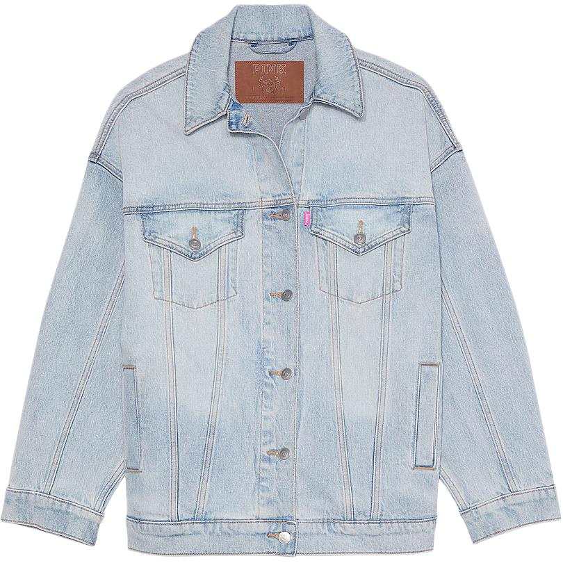 Victoria's Secret PINK Denim Jacket Women's Light Blue