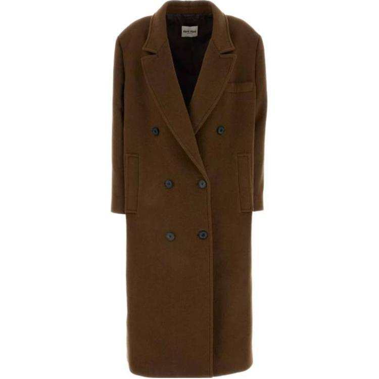 MIU MIU MIU MIU Double-Breasted Long-Sleeved Coat