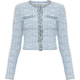Self-portrait checked cardigan