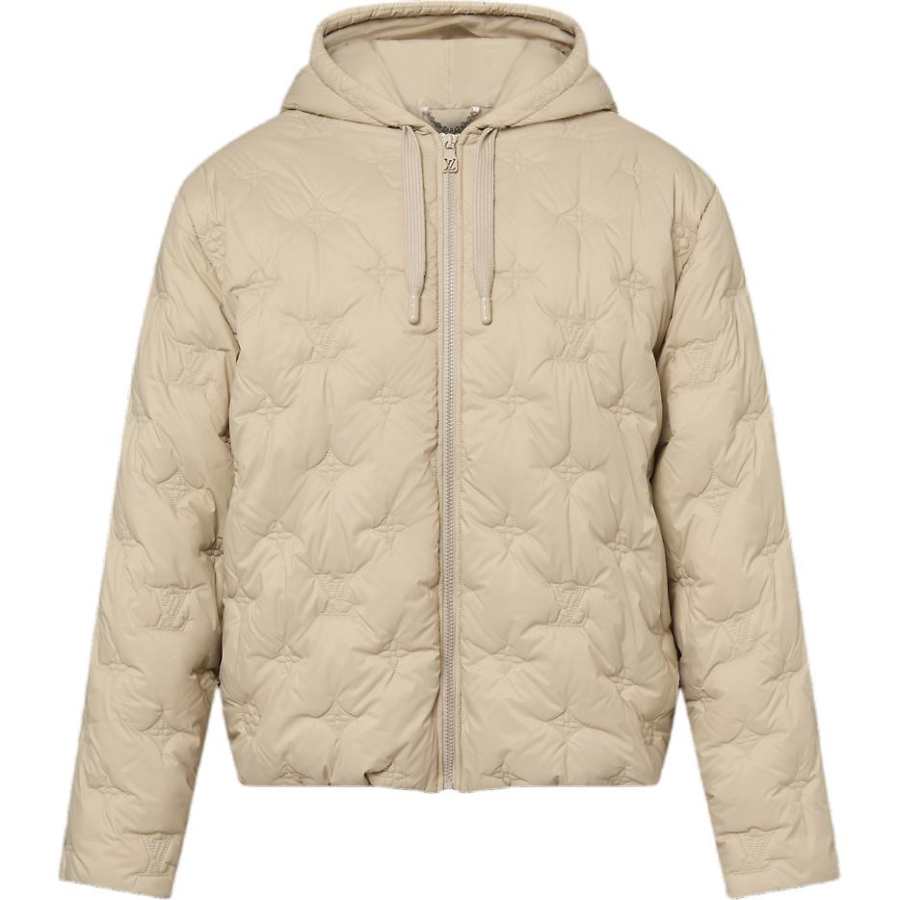 LOUIS VUITTON Monogram Quilted Nylon Hooded Blouson