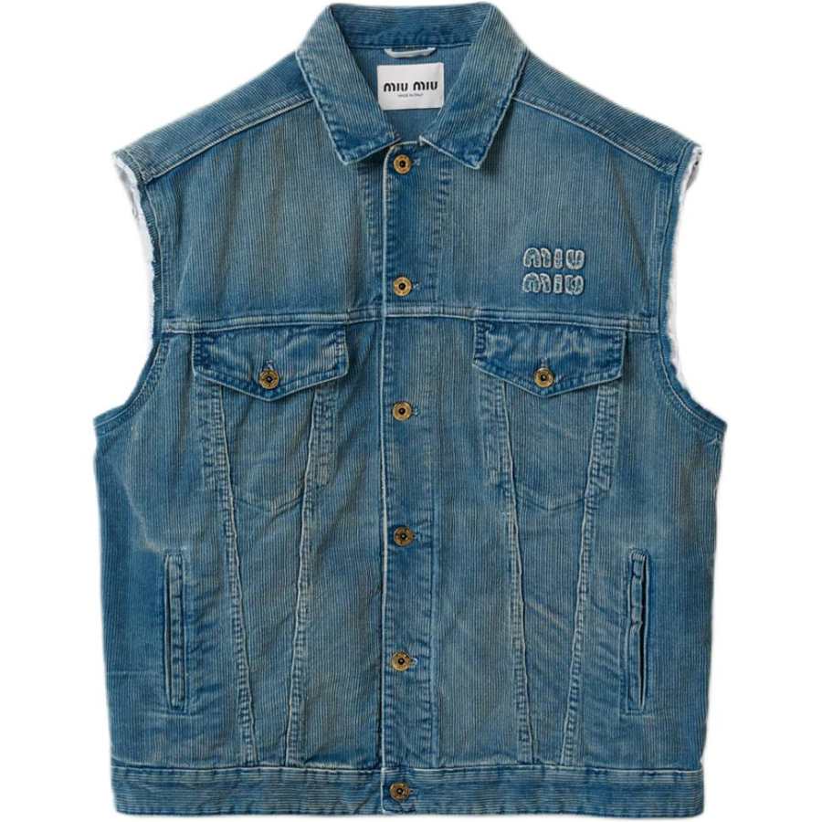 MIU MIU FW24 Vest Women's Sapphire Blue