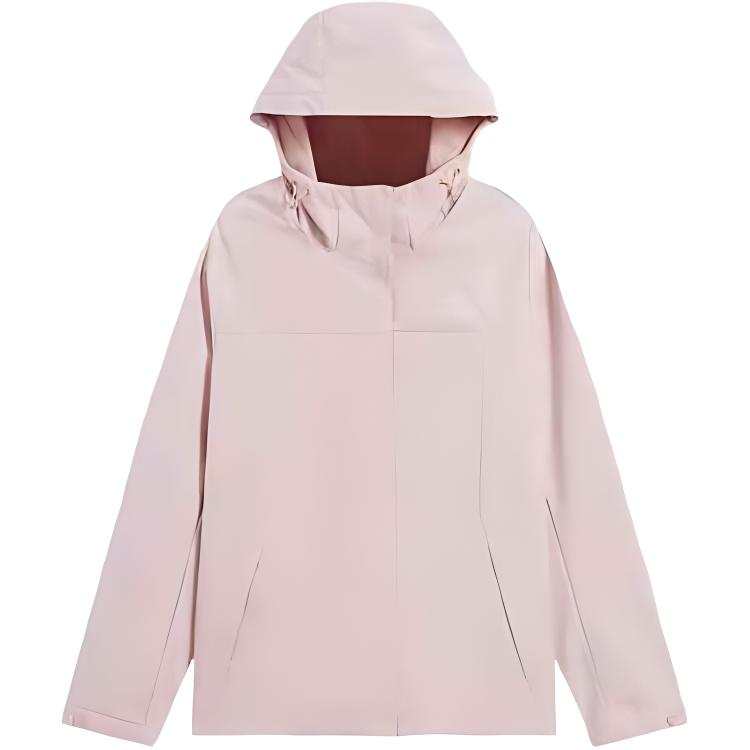 PEAK Trench Coats Women's Pink Hooded Moderate