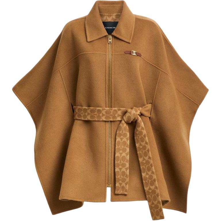 COACH COACH Cloaks Women's Camel Moderate