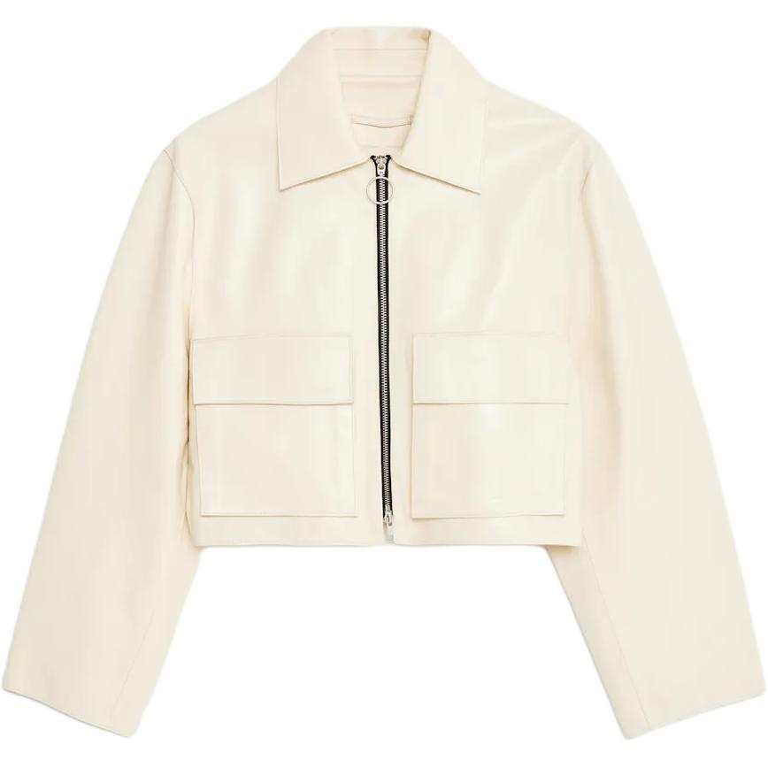 STAND STUDIO Gretal Cropped Leather Jacket