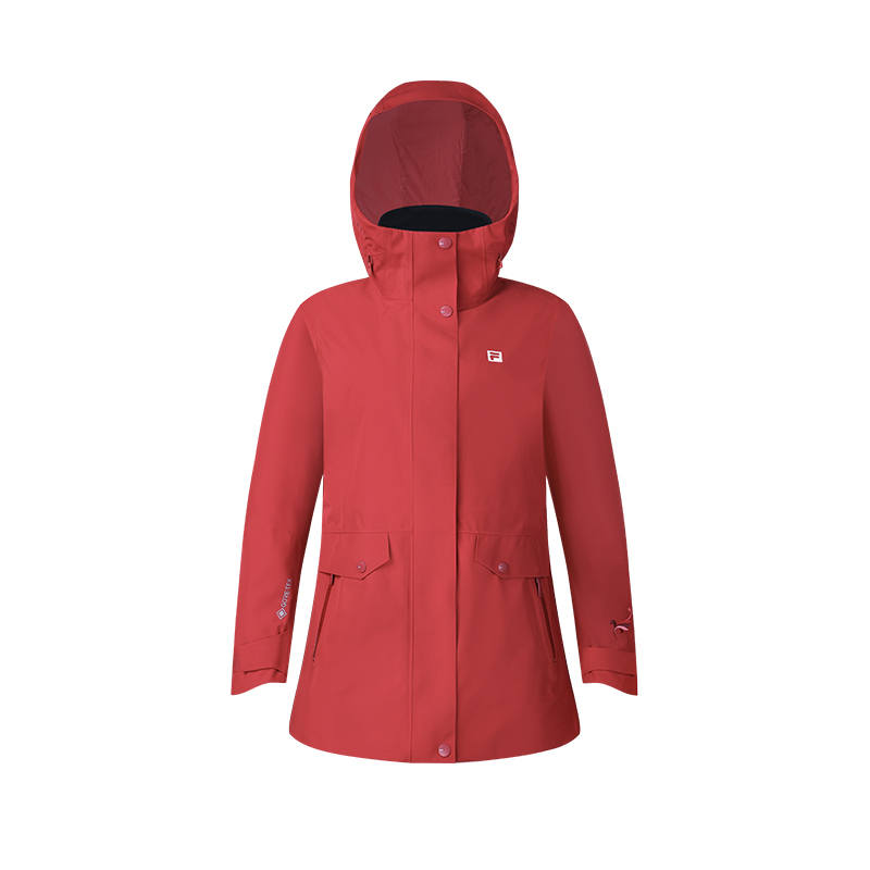 FILA Waterproof Windbreaker Jacket Women's Dark Brier Red