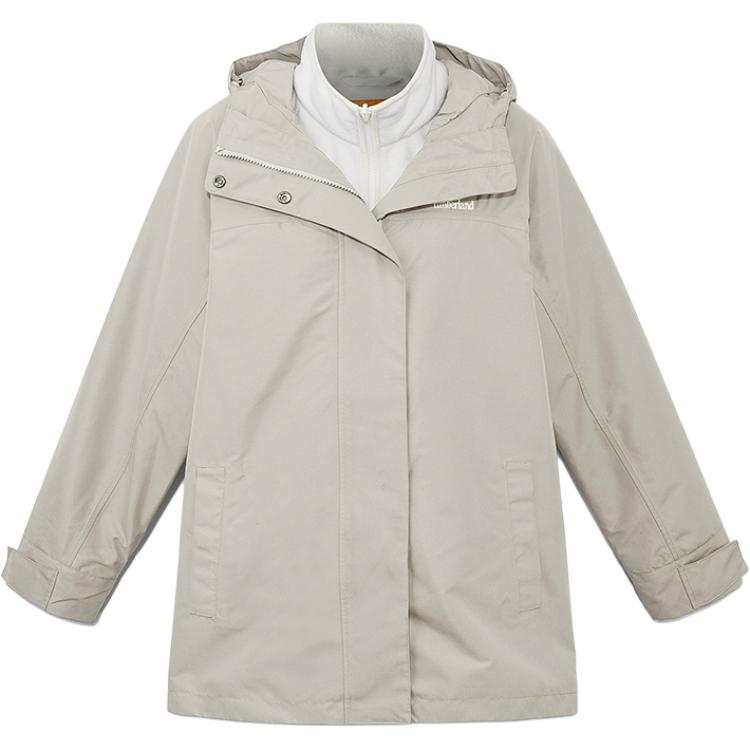 Timberland Outdoor Hiking Waterproof And Breathable Windbreaker Jacket Women's Light Gray