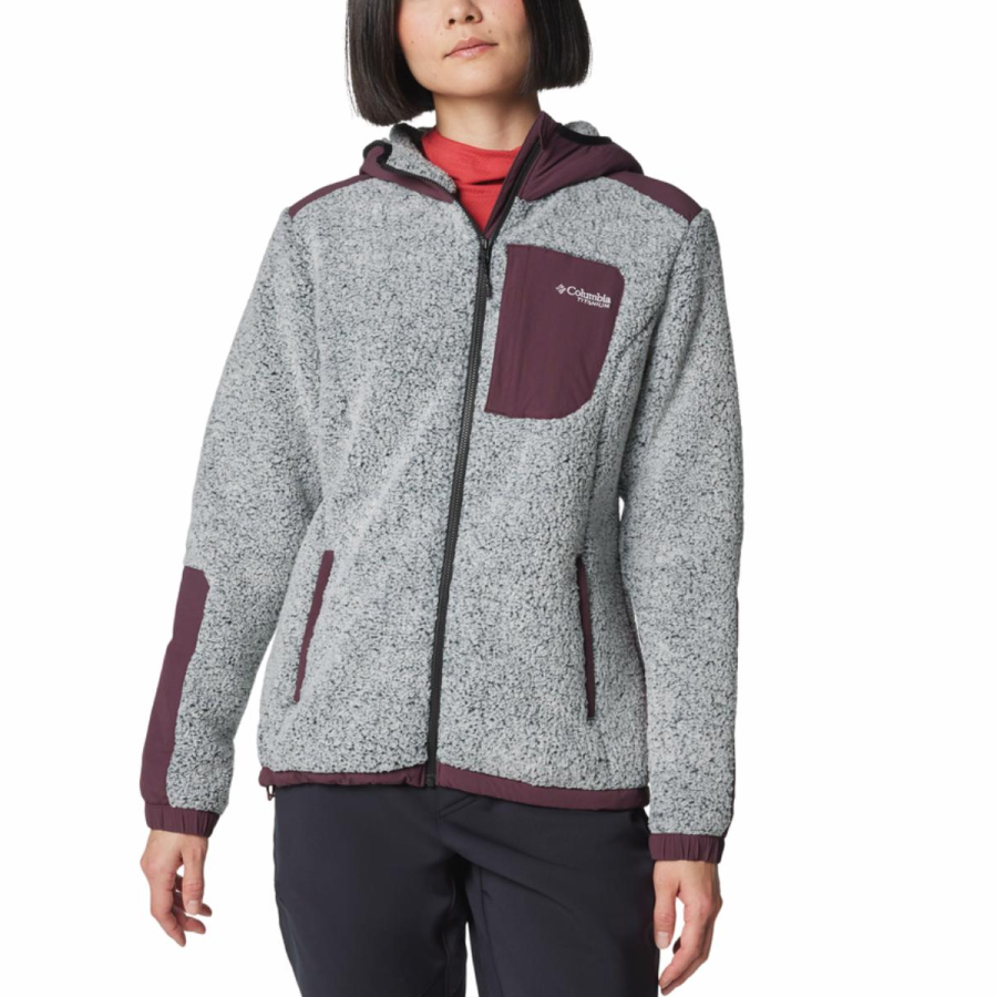 Columbia ARCTIC HOODED FLEECE Velvet feel Coat Women's Gray
