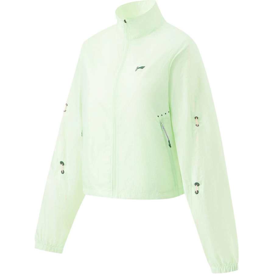 Li-Ning Li Ning Running Collection Trench Coat Women's Mystic Fruit Green