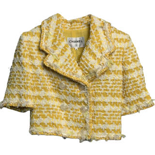 CHANEL 2000s Cropped Tweed Jacket