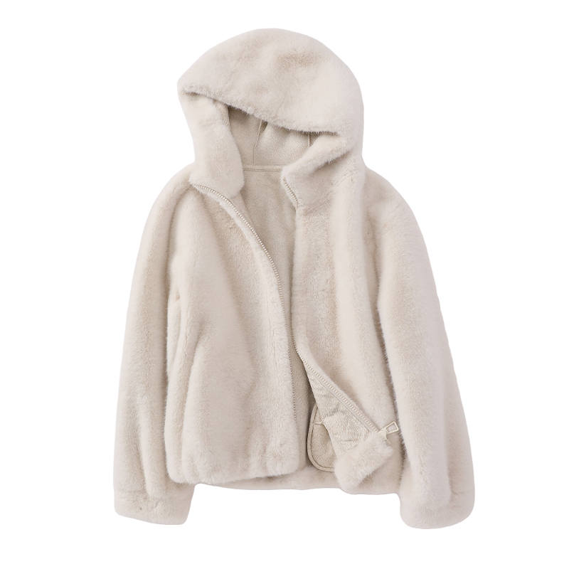 XIANGYING Velvet feel Coat Women's Beige