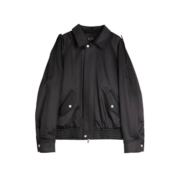ELLE ELLE Leather Jacket Women's Black
