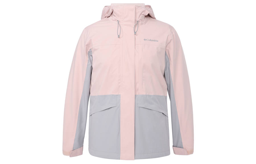Columbia Hiking 2024 Fall Waterproof And Warm Windbreaker Jacket Women's Pink