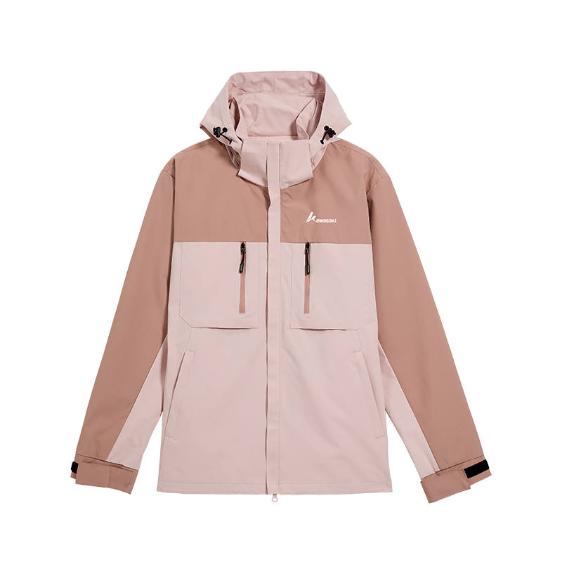 Kawasaki Windbreaker Jackets Women's Pink Detachable Hood Moderate