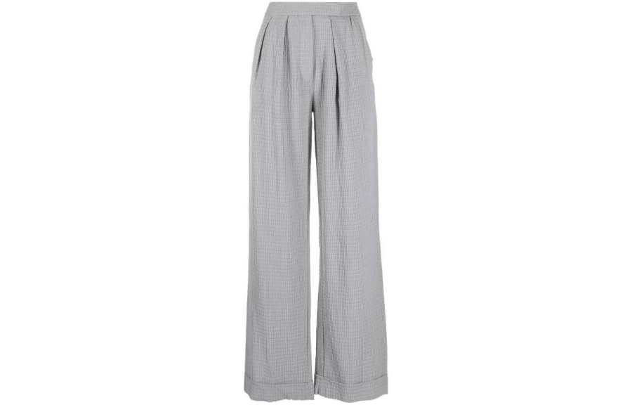 EMPORIO ARMANI 【Previous Season】waffle-effect pleated straight trousers