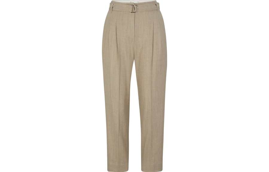 HUGO BOSS High waist Belted Cropped Trousers
